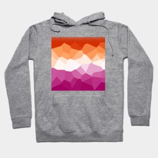 Lesbian Flag Geometric design subtle Hoodie